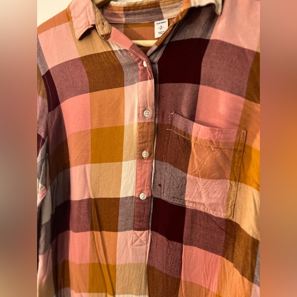 Old Navy Plaid Button-Up Shirt Dress S - Picture 2 of 9